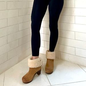 Ugg clog suede booties